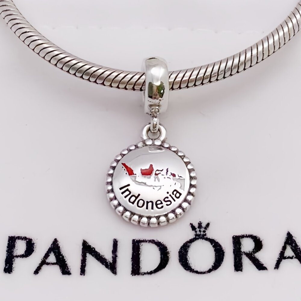 Pandora Indonesia Flag Pendant Charm